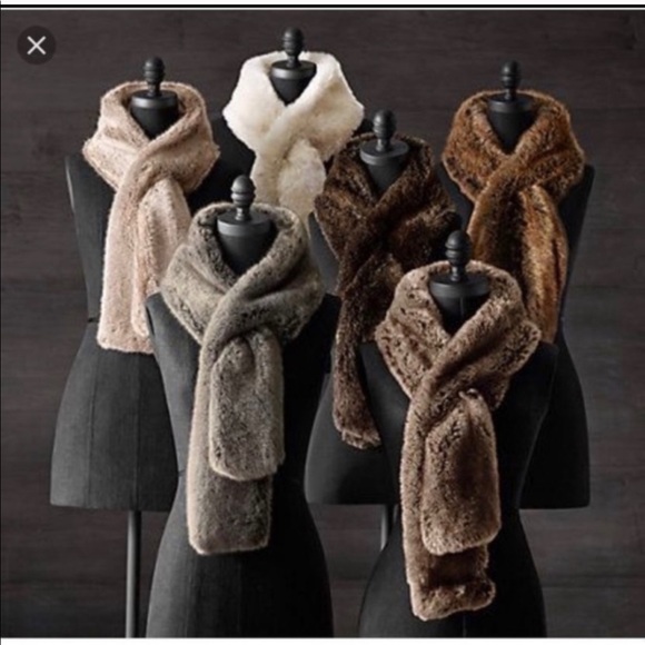 Restoration Hardware Accessories - Restoration Hardware Mink Luxe Vegan Fur Scarf